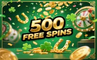 LuckyBet - čtyřlístek se zlatými mincemi a 500 free spiny